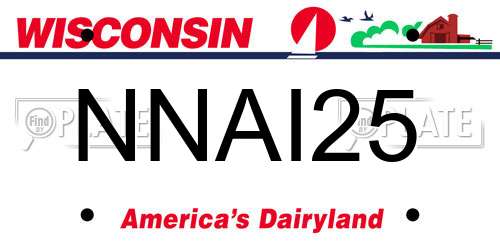 NNAI25 Wisconsin License Plate