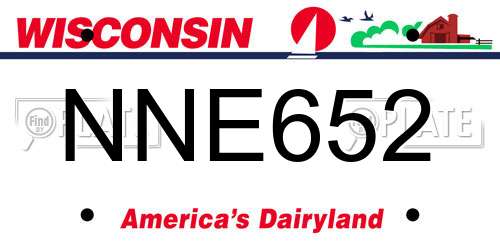 NNE652 Wisconsin License Plate