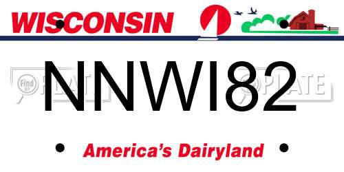 NNWI82 Wisconsin License Plate