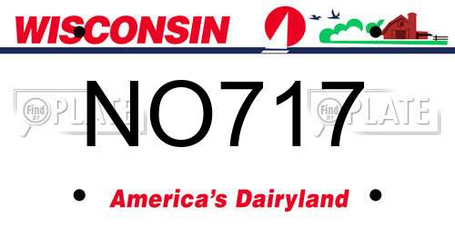 NO717 Wisconsin License Plate