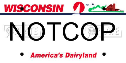 NOTCOP Wisconsin License Plate