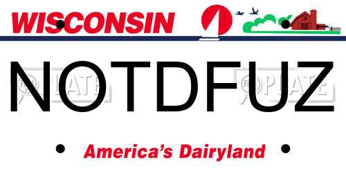 NOTDFUZ Wisconsin License Plate