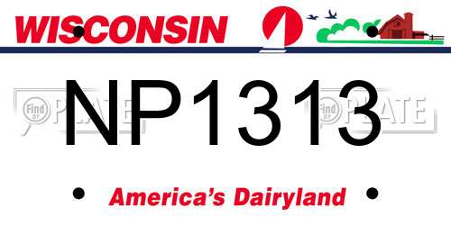 NP1313 Wisconsin License Plate