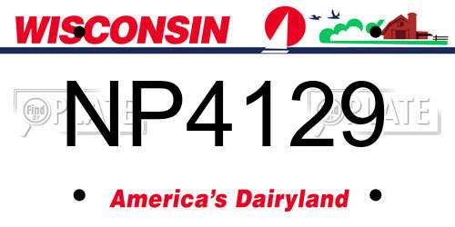 NP4129 Wisconsin License Plate