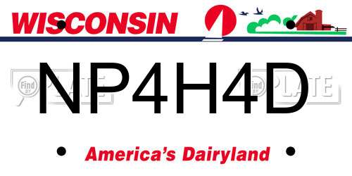 NP4H4D Wisconsin License Plate