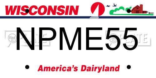 NPME55 Wisconsin License Plate