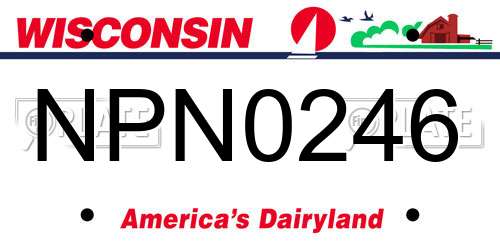 NPN0246 Wisconsin License Plate