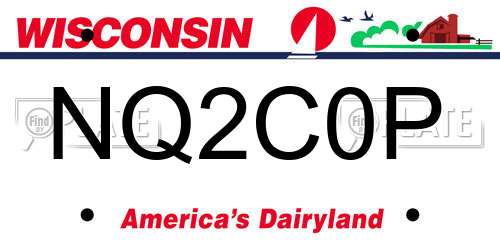 NQ2C0P Wisconsin License Plate