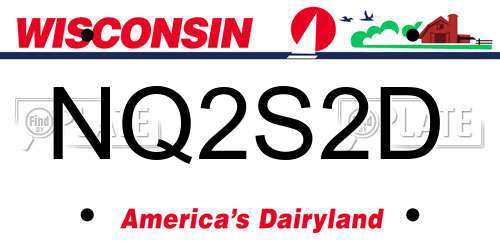 NQ2S2D Wisconsin License Plate