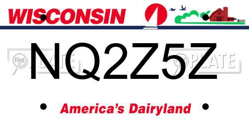 NQ2Z5Z Wisconsin License Plate