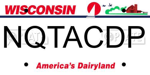 NQTACDP Wisconsin License Plate