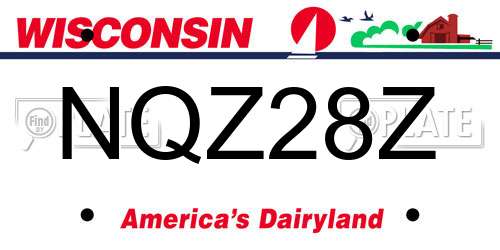 NQZ28Z Wisconsin License Plate