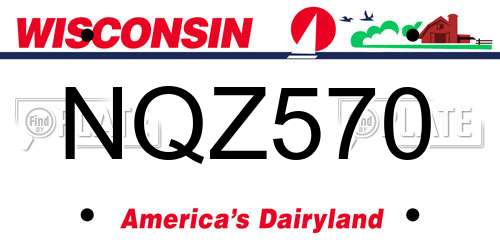 NQZ570 Wisconsin License Plate