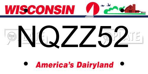 NQZZ52 Wisconsin License Plate