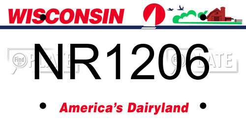 NR1206 Wisconsin License Plate