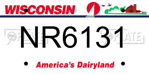 NR6131 Wisconsin License Plate