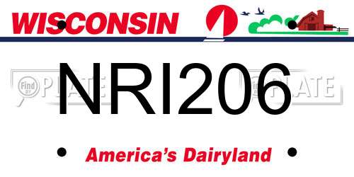 NRI206 Wisconsin License Plate