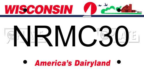 NRMC30 Wisconsin License Plate