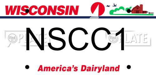 NSCC1 Wisconsin License Plate