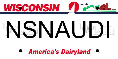 NSNAUDI Wisconsin License Plate