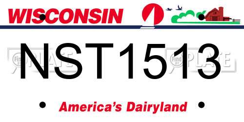 NST1513 Wisconsin License Plate