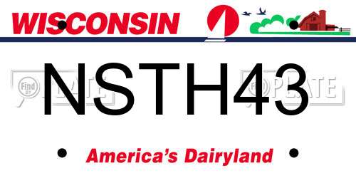 NSTH43 Wisconsin License Plate