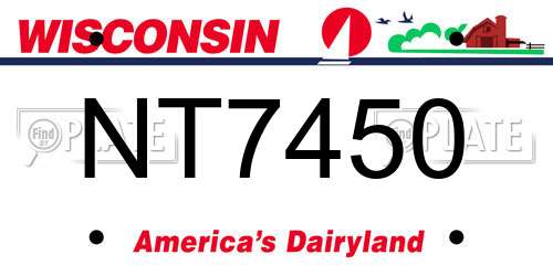 NT7450 Wisconsin License Plate