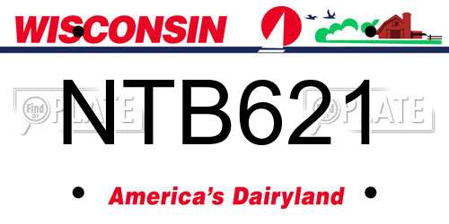 NTB621 Wisconsin License Plate