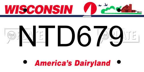 NTD679 Wisconsin License Plate
