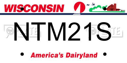 NTM21S Wisconsin License Plate