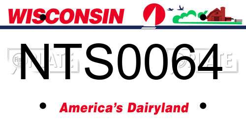 NTS0064 Wisconsin License Plate