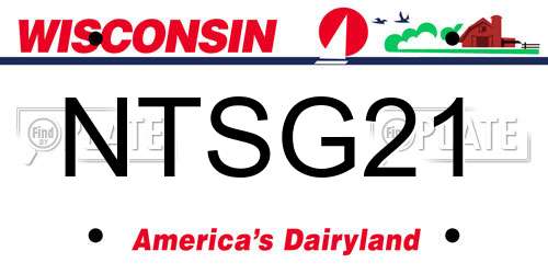 NTSG21 Wisconsin License Plate
