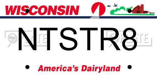 NTSTR8 Wisconsin License Plate