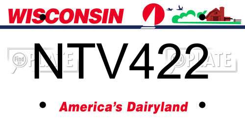 NTV422 Wisconsin License Plate