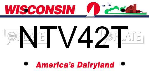NTV42T Wisconsin License Plate