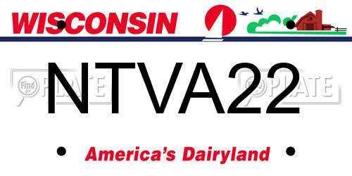NTVA22 Wisconsin License Plate