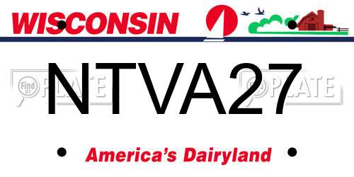 NTVA27 Wisconsin License Plate