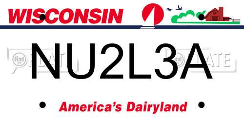NU2L3A Wisconsin License Plate