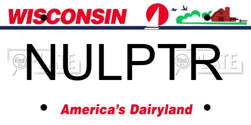 NULPTR Wisconsin License Plate