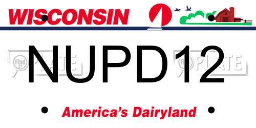 NUPD12 Wisconsin License Plate