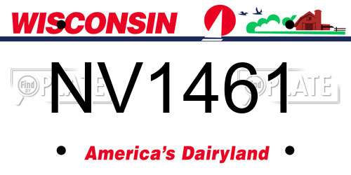 NV1461 Wisconsin License Plate