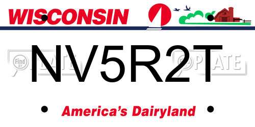 NV5R2T Wisconsin License Plate