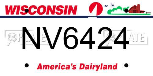 NV6424 Wisconsin License Plate