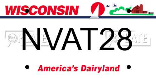 NVAT28 Wisconsin License Plate
