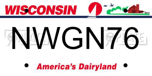 NWGN76 Wisconsin License Plate