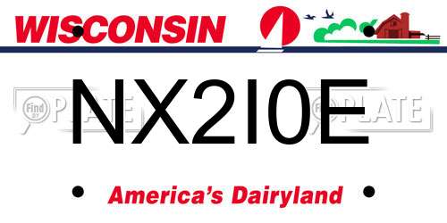 NX2I0E Wisconsin License Plate