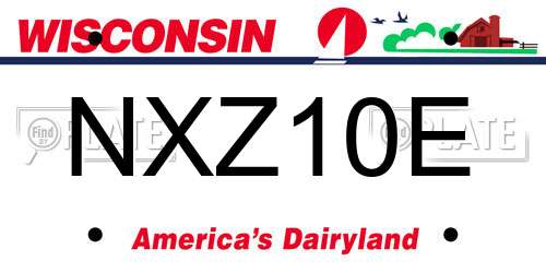 NXZ10E Wisconsin License Plate