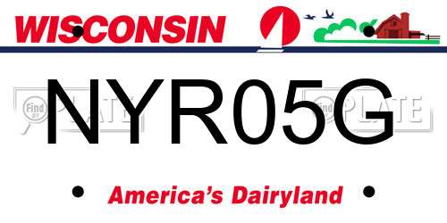 NYR05G Wisconsin License Plate
