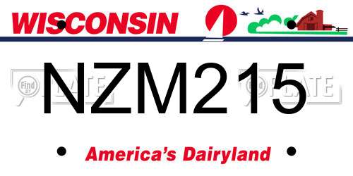 NZM215 Wisconsin License Plate