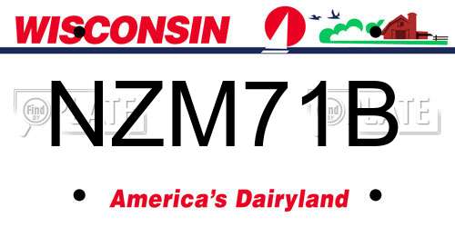 NZM71B Wisconsin License Plate